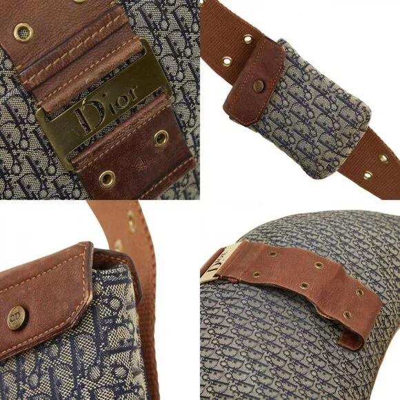 Dior Trotter Brown Navy Canvas Leather - Picture 9 of 10